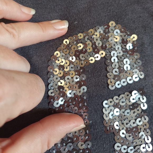 Wideneck Gap Sequin Sweatshirt - Picture 8 of 8